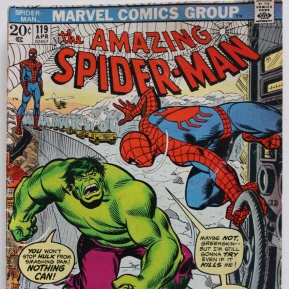 Marvel Other - AMAZING SPIDER-MAN #119 Marvel 1973 HULK ROMITA KEY ISSUE 🔑